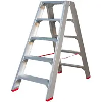 Little Jumbo 4741000205 SuperPRO Dubbele Trap - Aluminium - 2 X 5 Treden - Max. Werkhoogte 1.20 M.