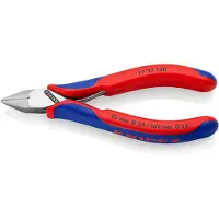 Knipex 77 02 130 Elektronica en fijnmechanica Zijkniptang Met facet 130 mm
