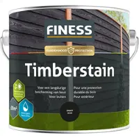 Finess Timberstain - Zwart - 0,75L