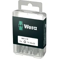 Wera 867/1 Z TORX Bits, TX 25 x 25 mm (10 Bits pro Box) - 1 stuk(s) - 05072409001