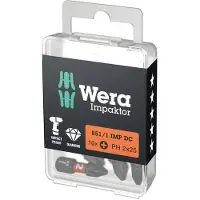 Wera 05057616001 Kruis-bit Aandrijving: 1/4 (6,3 mm) Uitvoering: Kruiskop Phillips 2 25 mm