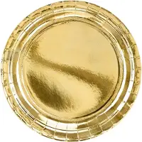 Party Deco Borden goud rond 23 cm (6stuks)