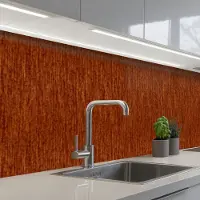 KitchenYeah Keuken achterwand 400x80 cm - Spatscherm zelfklevend Rood - Bruin - Metaal - Roest print - Muurbeschermer - Spatwand fornuis