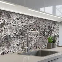 KitchenYeah Keuken achterwand 100x60 cm - Spatscherm zelfklevend Grijs - Roest print - Patroon - Muurbeschermer - Spatwand fornuis