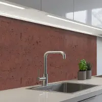 KitchenYeah Keuken achterwand 100x60 cm - Spatscherm zelfklevend Roest - Rood - Muur - Muurbeschermer - Spatwand fornuis