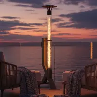 Ash Pelletkachel Java – Verrijdbare Terrasverwarmer - Pelletkachel – 174 cm – Terrashaard – Zwart
