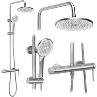 REA Js-H7023N - Doucheset - Geborsteld Staal - 25X40X18Cm