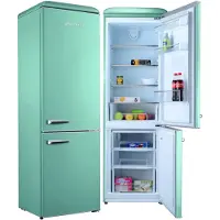 HELVETIA Retro Koel-vriescombinatie HRCBGR300PEV1 - Groen - 300L - Led Verlichting - XL - 192cm Hoog