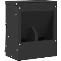 vidaXL Konijnenvoerbak Zwart 20 x 12,5 x 25 cm Koudgewalst Staal