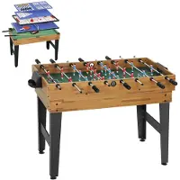 SPORTNOW Multifunctionele speeltafel voor balspellen MDF, Kunststof 121L x 109B x 80H cm Walnoot