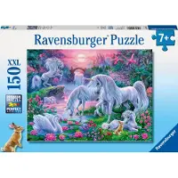 Ravensburger Eenhoorns in het avondrood - Puzzel van 150 stukjes