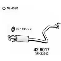 ASSO 42.6017 Uitlaat middendemper