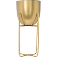 COSY&TRENDY Cosy @ Home Bloempot Goud Rond Metaal 15,5x15,5xh30