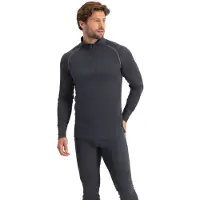 Nomad Zip-Neck Thermoshirt Dames | Grijs | M | Naadloze Basislaag met Ritskraag | Warm, Ademend & Sneldrogend | Voor Hiken, Skiën & Dagelijks Gebruik
