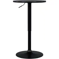 CLP Statafel Xanten - rond - in hoogte verstelbaar - draaibare bartafel met stevige gasveer - gepoedercoat metalen frame antislip - zwart/zwart