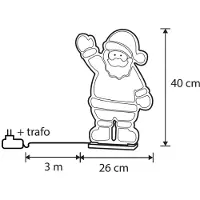 Luca Lighting Kerst Tafellamp Kerstman incl. LED met Timer - Infinidade