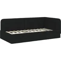 vidaXL Hoek Bed Frame Zwart 100 x 200 cm Stof