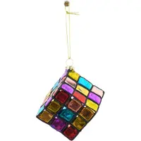 House Vitamin Christmas decoration christmas hanger rubix cube multi color glass -
