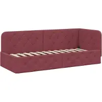 vidaXL Hoek Bed Frame Wijnrood 80 x 200 cm Stof
