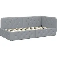 vidaXL Hoekbankframe, lichtgrijs, 90 x 200 cm, met bekleding