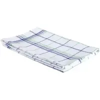 Merkloos Handdoek Christelle, ft 50 x 70 cm, geruit, groen blauw, pak van 6 stuks