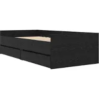 vidaXL Bedframe met lade Zwart Eiken 90 x 200 cm Massief grenenhout