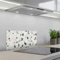 KitchenYeah Spatscherm 60x30 cm - Zelfklevende achterwand Marmer - Terrazzo - Decoratie - Interieur - Keuken muurbeschermer - Spatwand fornuis