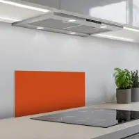 KitchenYeah Spatscherm 70x30 cm - Zelfklevende achterwand Sienna - Aarde - Kleuren - Effen - Keuken muurbeschermer - Spatwand fornuis