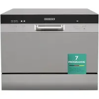 Heinrich´s HTG 8840 mini vaatwasser - 7 programma's - gebruik slechts 6,5 liter per cyclus - zilver