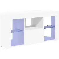vidaXL Hoek LED TV Cabinet 100 x 40 x 50 cm Wit Bewerkt hout