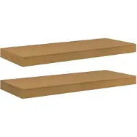 vidaXL Wandplank Muurmontage 2 st Beige 60 x 23,5 x 3,8 cm