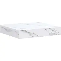 vidaXL Wandplank Muurmontage Wit Marmer 23 x 23,5 x 3,8 cm