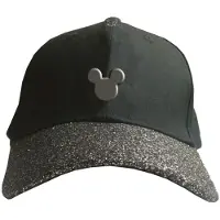 Minnie & Mickey Mouse - Disney Cap - Glitter Mickey Logo - zwart - Maat Standard