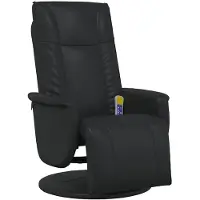 vidaXL Draaiende Massage Relaxzetel Zwart 71 x 90 x 105 cm Kunstleer