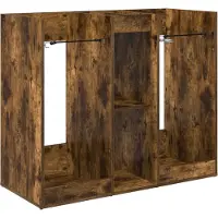 vidaXL Golfkast Effen Gerookt eiken 102 x 45 x 85,5 cm Bewerkt hout