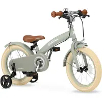 Deryan Luxe Kinderfiets 14 inch - 3 in 1 - loopfiets Groen