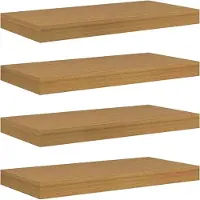 vidaXL Wandplank Muurmontage 4 st Beige 50 x 23,5 x 3,8 cm