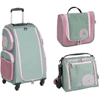 Haba Tas ' Schranktrolley 4 Rollen, Trolleytasche und Kulturbeutel ' groen / rosa