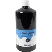 Creativ Company Acrylverf Zwart zwart schoolverf | Hobbyverf | Zwarte acrylic verf | Mat | 1000 ml | 1 stuk