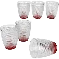 MamboCat 6-delig RUBIN waterglas Rood van glas – 77089
