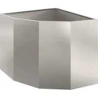 vidaXL Hoek Plantenbak zilver 60 x 60 x 50 cm Roestvrij staal