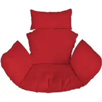 Ferocity - Hangstoel Kussen XXL - Hangstoelkussen - Tuincocon Kussen - Schommelkussen - Polyester - Rot
