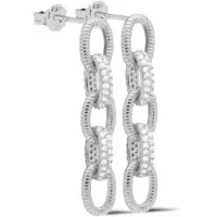 Karma Jewelry - oorstekers - oorbellen - Earrings Symbols XL Maya - 925 sterling zilver - zirkonia - 35 MM