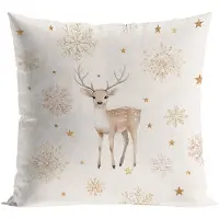 Markizeta Decoratieve kussenhoes 40x40 cm - Kerst met herten - Velvet