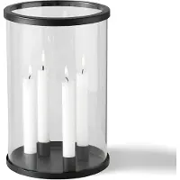 Dulaire Design Kandelaar Glas Zwart
