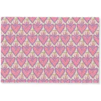 MuchoWow Deurmat 60x40 cm - Droogloopmat Patroon - Roze - Hartjes - Mat voor binnen - Schoonloopmat - Deurmatten met print - Inloopmat