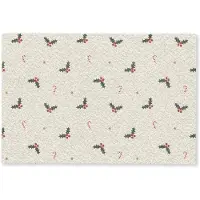MuchoWow Deurmat 90x60 cm - Droogloopmat Illustratie - Hulsttakken - Zuurstokken - Beige - Mat voor binnen - Schoonloopmat - Deurmatten met print - Inloopmat
