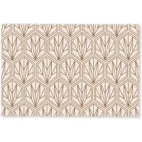 MuchoWow Deurmat 90x60 cm - Droogloopmat Geometrisch - Patroon - Beige - Mat voor binnen - Schoonloopmat - Deurmatten met print - Inloopmat