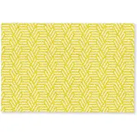 MuchoWow Deurmat 90x60 cm - Droogloopmat Geel - Patroon - Geometrisch - Mat voor binnen - Schoonloopmat - Deurmatten met print - Inloopmat