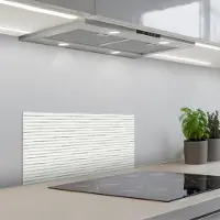 KitchenYeah Spatscherm 60x30 cm - Zelfklevende achterwand Aquarel - Strepen - Horizontaal - Grijs - Keuken muurbeschermer - Spatwand fornuis